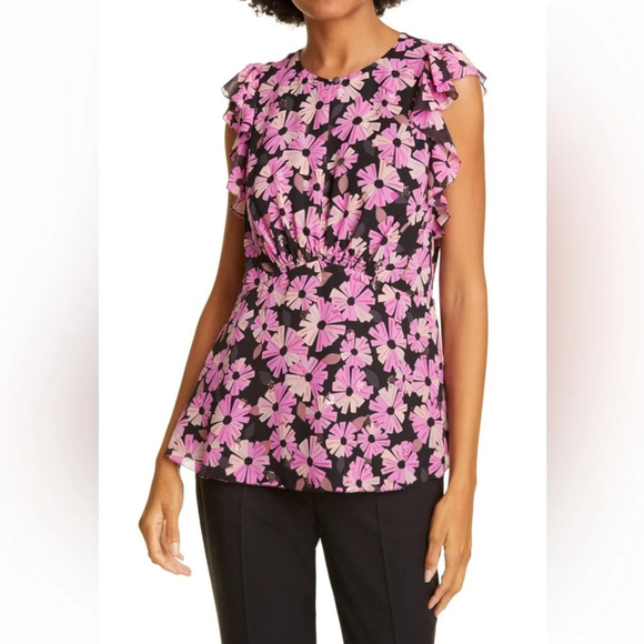 Kate Spade Floral Chiffon Shell Top - Picture 1 of 14